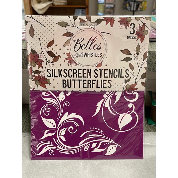 Belles and Whistles Butterflies Silkscreen Stencils 3 Designs DIY - Picture 1 of 2